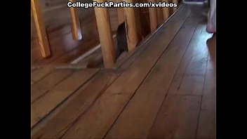 Man playing with two hot college sluts in the sauna