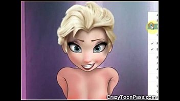 3D Elsa from Frozen Gets 3 Cumshots!
